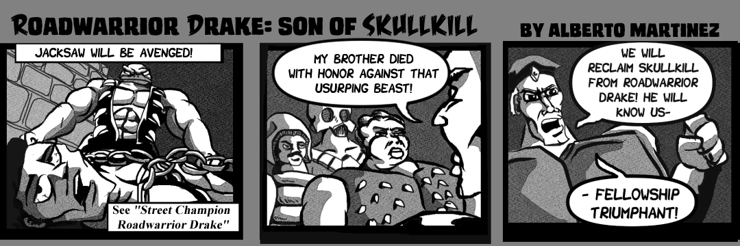 Roadwarrior Drake: Son of Skullkill panel 1